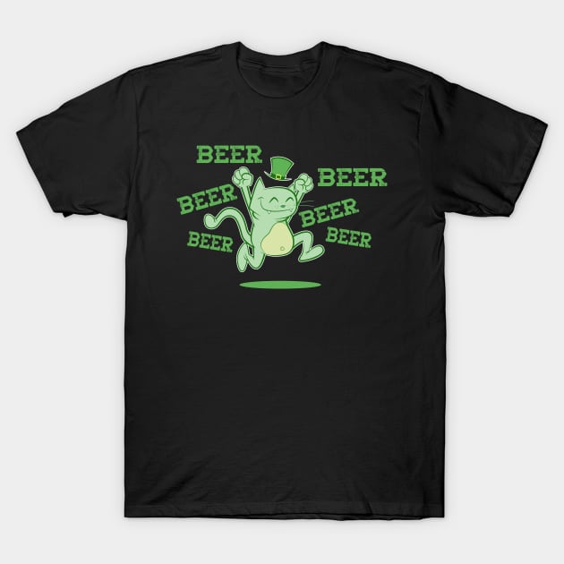 BEER CAT ST. PATS T-Shirt by CoySoup